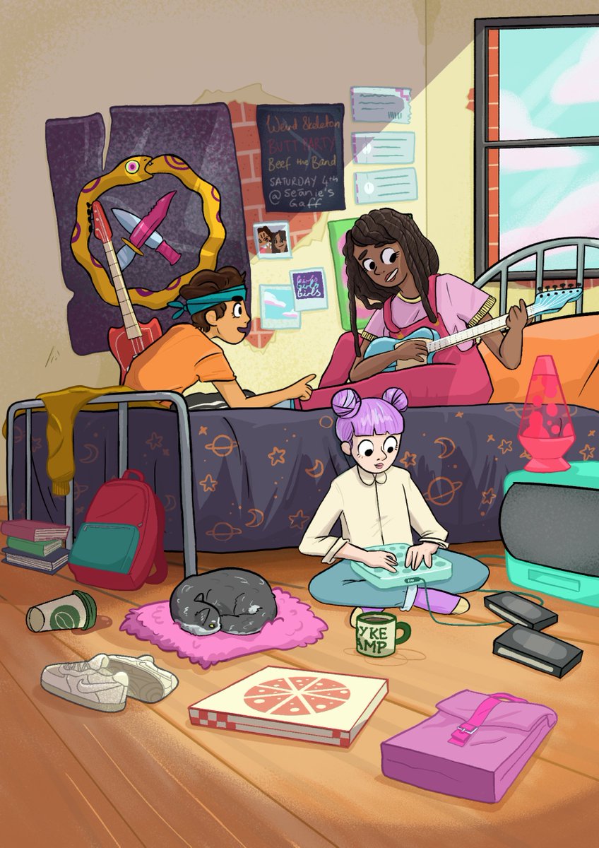 deevseverything's tweet photo. Here's my second @NiceGangForever piece! It's cool gals jamming! #SupportYourLocalZine https://t.co/7MAOfg2Qlq
