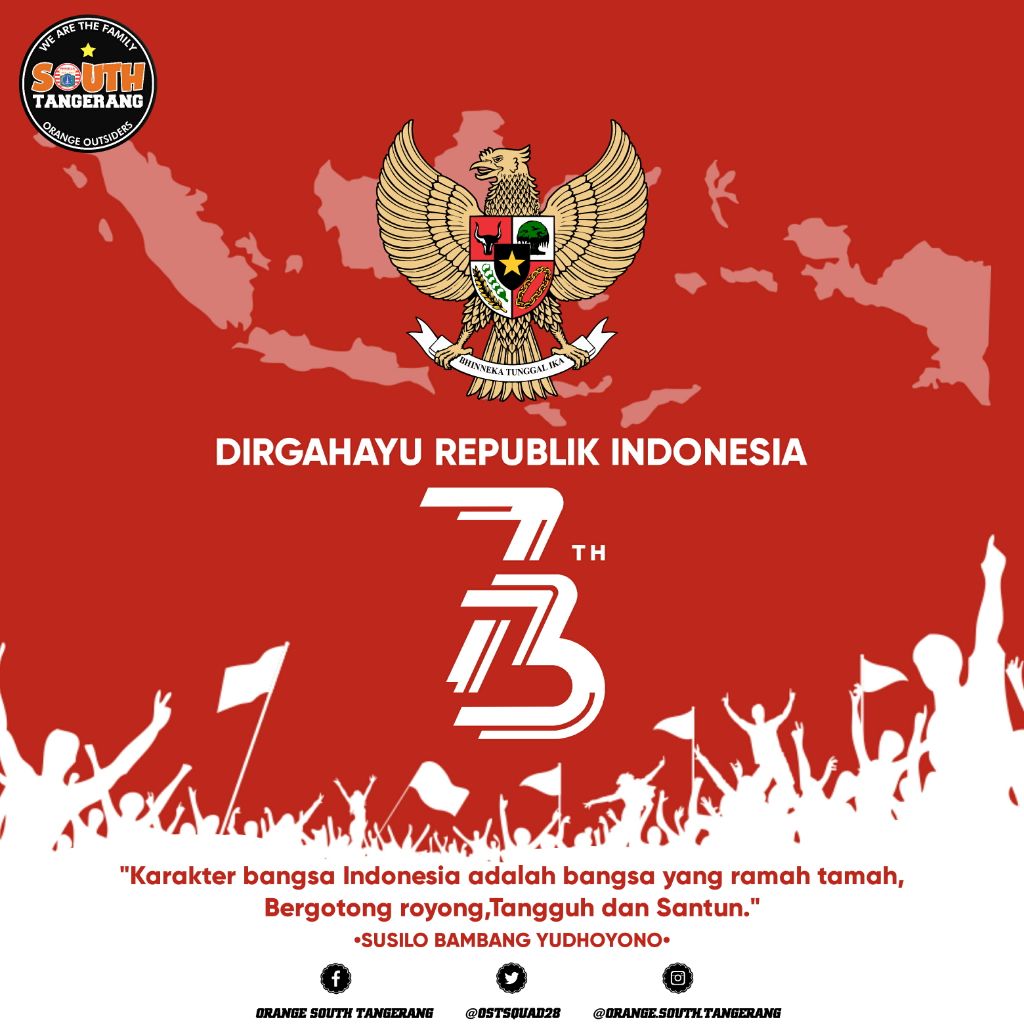 DIRGAHAYU REPUBLIK INDONESIA
(Kerja Kita Prestasi Bangsa) 73th @OSTSquad28 
.
#HUTRI73
