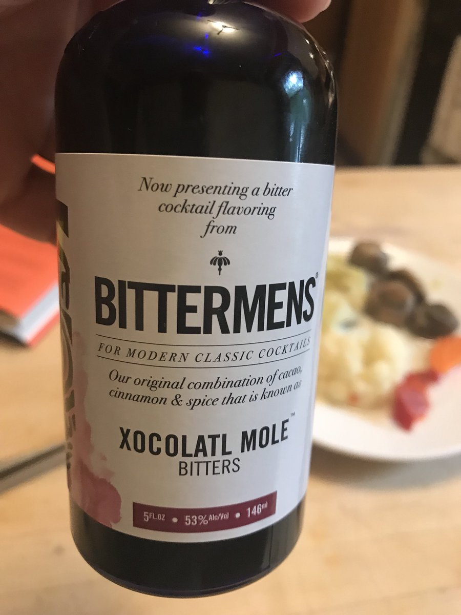 We love a classic cocktail but also love to experiment.The smallest addition of this <a href="/bittermens/">Bittermens</a> Xocolati Mole bitters and a classic manhattan has a new depth of flavor. A perfect accompaniment to a good book! #handcraftedcocktails #drinkathome #read #cocktailsbooks #podcast