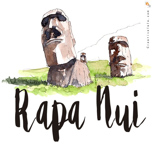 creative_lolo's tweet photo. Rapa Nui watercolor https://t.co/Tg2x2PcPz5 #creativelolo #art #travel #creative #design #chile #easterisland https://t.co/LoxeUtsN8H