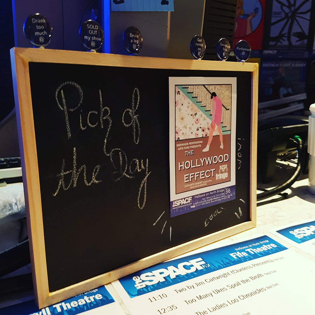 HollyEffect's tweet image. In other news...the Space box office are big fans of ours, thank you so much!!  Come to venue 36 in the next 10 mins to see THE HOLLYWOOD EFFECT tonight 🎥🎥 #edfringe #intotheunknown