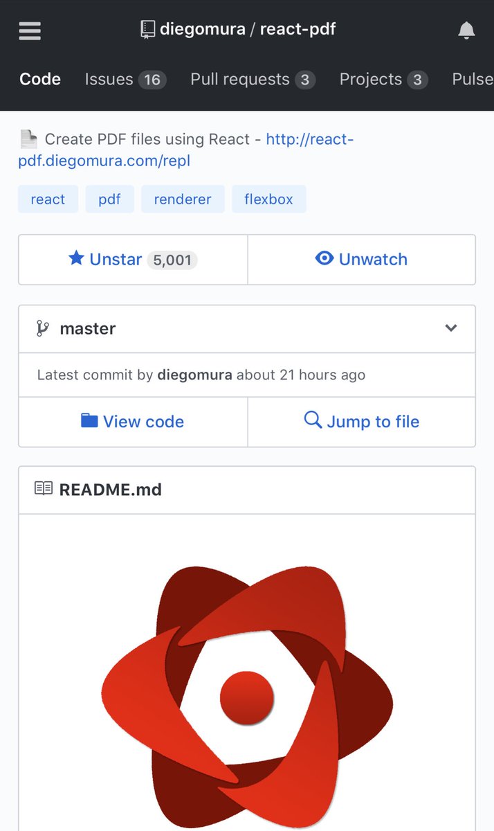 diegomura's tweet image. I’m getting repetitive by now, but still get excited every small milestone we reach. #reactpdf supasses today 5k stars ⭐️!