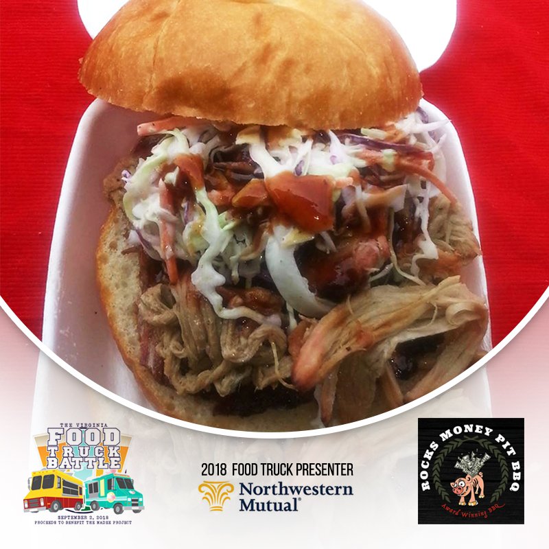 Are you hungry yet! Come join us at the #VAFoodTruckBattle and stop in to see Rock's Money Pitt BBQ!