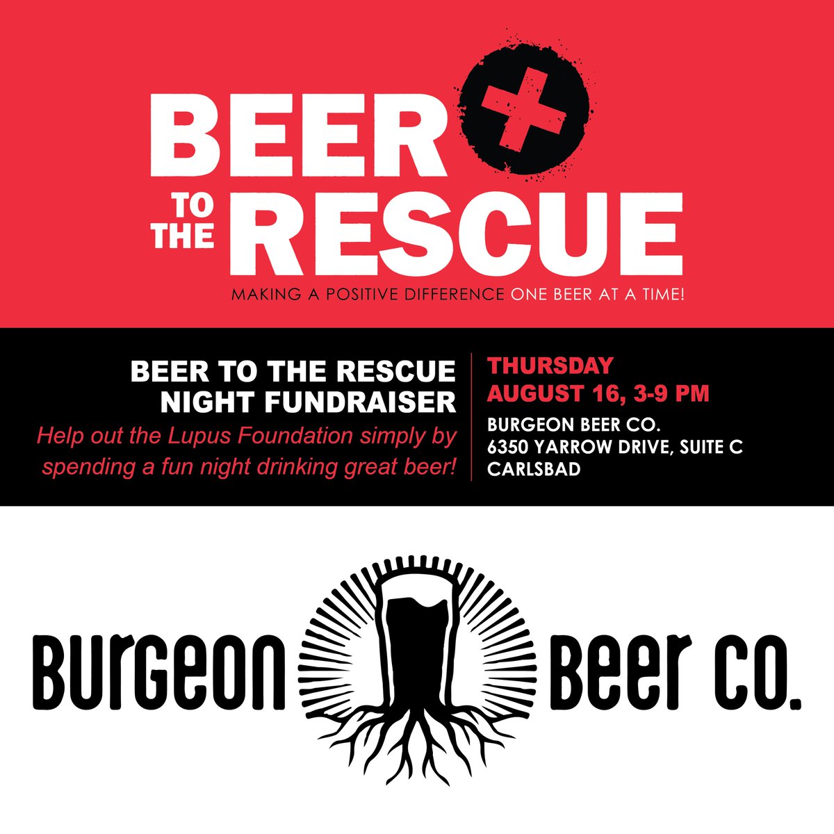 Special releases are fun, but tonight EVERY beer at <a href="/BurgeonBeer/">Burgeon Beer Company</a> is a way to help <a href="/LupusSoCal/">LupusSoCal</a> do its important work. You couldn't even be non-charitable if you wanted to! #CHECKMATE