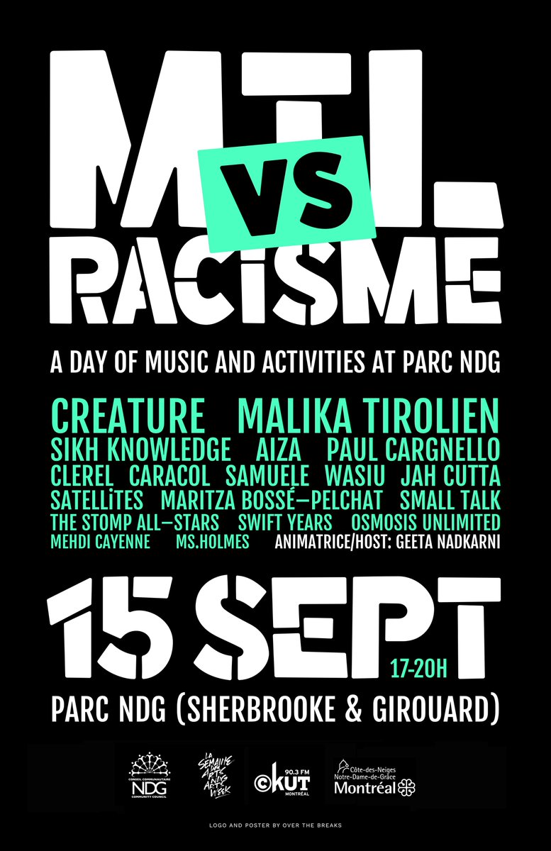 MTLvsRACISME's tweet photo. L'affiche! #MvsR #MTLvsRACISME #15sept #MontréALL

Details: https://t.co/sA04lcDwbp https://t.co/gKxnOrQJ7j