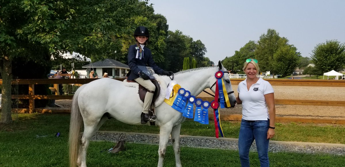 schmuwolf's tweet photo. So proud of my mini-Peaker attaining a goal today: 2 Grand Champion Ribbons and 5 Blue Ribbons! Also, a Yellow (3rd) and White (4th) Ribbon! Go, baby, go! #SoProud @MyPeakChallenge @SamHeughan #FairfieldHuntClub #SummitFarm https://t.co/4PVW259rvH