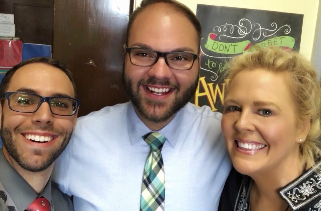 LindberghSchool's tweet photo. These Three Amigos @LindberghSchool, are quite excited about their new batch of students this year! #SJSDproud #FirstDayOfSchool #SJSDFirstDay #SJSDBacktoSchool #Day1 https://t.co/QVLO07YfVI