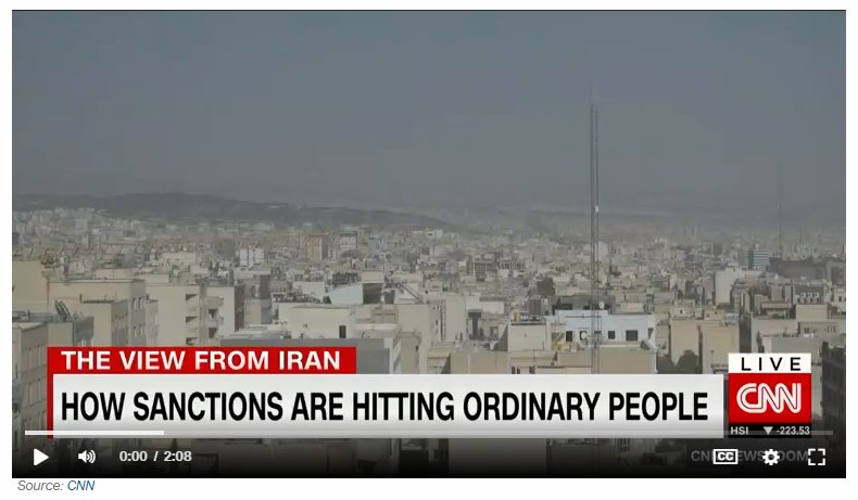 (1)Let's talk about  #FakeNews  @CNN's latest manipulative piece about  #Iran. https://edition.cnn.com/2018/08/16/middleeast/iran-sanctions-tehran-families-intl/index.html