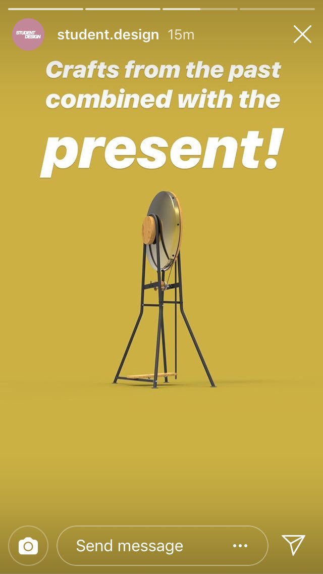 Student design featured our spinning wheel project on their Instagram page yesterday! Thanks for the love guys 🙌🏻