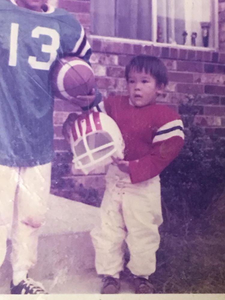 LamarWSoccer's tweet photo. For #throwbackthursday this week we are doing a special edition in honor of our first game tomorrow. Let’s just be happy he made the switch to the real football! #lamarsoccer #fightfor90 #football #whodat #socute https://t.co/it970qUmjk