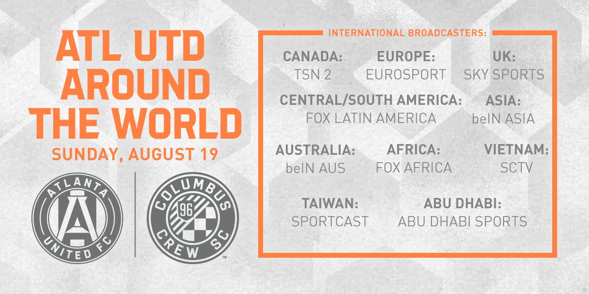 Tomorrow's a big one ⚽️  Here's where to watch #ATLUTD around the world: https://t.co/hw1Io9ERNe