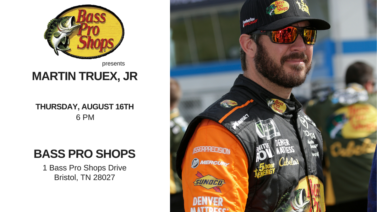 FalciAdaptive's tweet photo. Meet @MartinTruex_Jr tonight (6 PM) at @BassProShops in Bristol! 😎👇
First 10 fans to show us your @Toyota 🔑s win a pair of tickets to Saturday night's #BassProNRANightRace!!
#MeetMartin #DriverAppearance #CorrectedTweet https://t.co/mIQA9LdPOa
