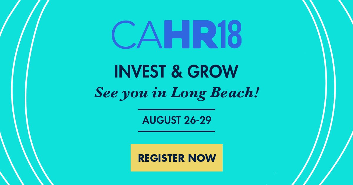 HRdotcom's tweet photo. Hey California HR! Only 6 days until #CAHR18. If you haven't reserved your spot, don’t worry because there's still time. Click here to download a customizable attendance approval letter, and learn about why this is a good investment!https://t.co/kwchHLLFiB
@HRdotcom #HRGeniusBus https://t.co/GfLp8DIGGD