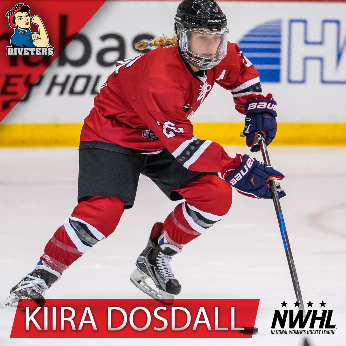 PHF's tweet photo. BREAKING: The @Riveters have re-signed long-time defenseman Kiira Dosdall. This will be her fourth season with the team.
๐: https://t.co/dxTv1sA17p https://t.co/eDhec3eFsC