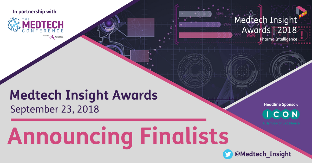 Medtech_Insight's tweet photo. @Pharma_Intell Announces the Finalists for the #Inaugural @Medtech_Insight Awards. https://t.co/ofiODXoV9a  #PressRelease #Medtech18

The complete list of finalists is also available at: https://t.co/gvE1vC7Q1h 
#healthVR #Robots #HealthTech #healthcare #MedicalDevices #Awards https://t.co/bswfgA0v2V