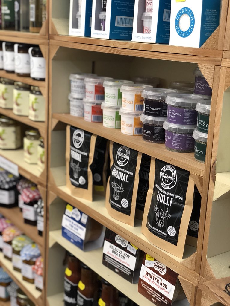 buluttong's tweet photo. The best thing about August has been going and meeting new people/businesses about stocking or product. Here is our product in at Hilltop Farm Shop, one of our original customers and so delighted how they have presented our Cornish Biltong #cornwallbiz #cornwallbusiness https://t.co/gSWa0SCRda