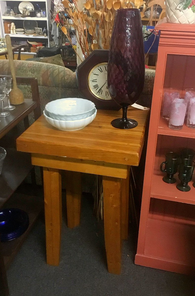 Butcher blocks never last long! This one is hidden downstairs! Did you know we had a downstairs? Come in today and explore our main floor, Upstairs, and basement levels! Over 10,000 ft.² to explore! #ShopLocal #Brattleboro #ComeSeeus #TwiceUponATime