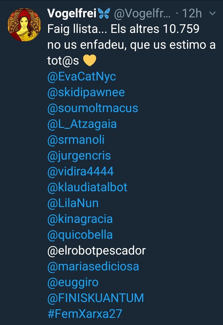 Malcreient's tweet photo. Com he dit abans, jo també tinc la meva llista:
#PoderReal #Oligarquia #SpanishKleptocracy #OPUSIBEX #IBEXcràcia #WorldKleptocracy #NWO #Bilderberg #Botiflers #Traïdors #Flautisme #CUPvERCgència #KAPOS #DeepStateCAT #Fachaland #FakeTransició78
SOM SOBIRANES i LLIURES.
💪💪💪💪 https://t.co/kPsuJfCRfp