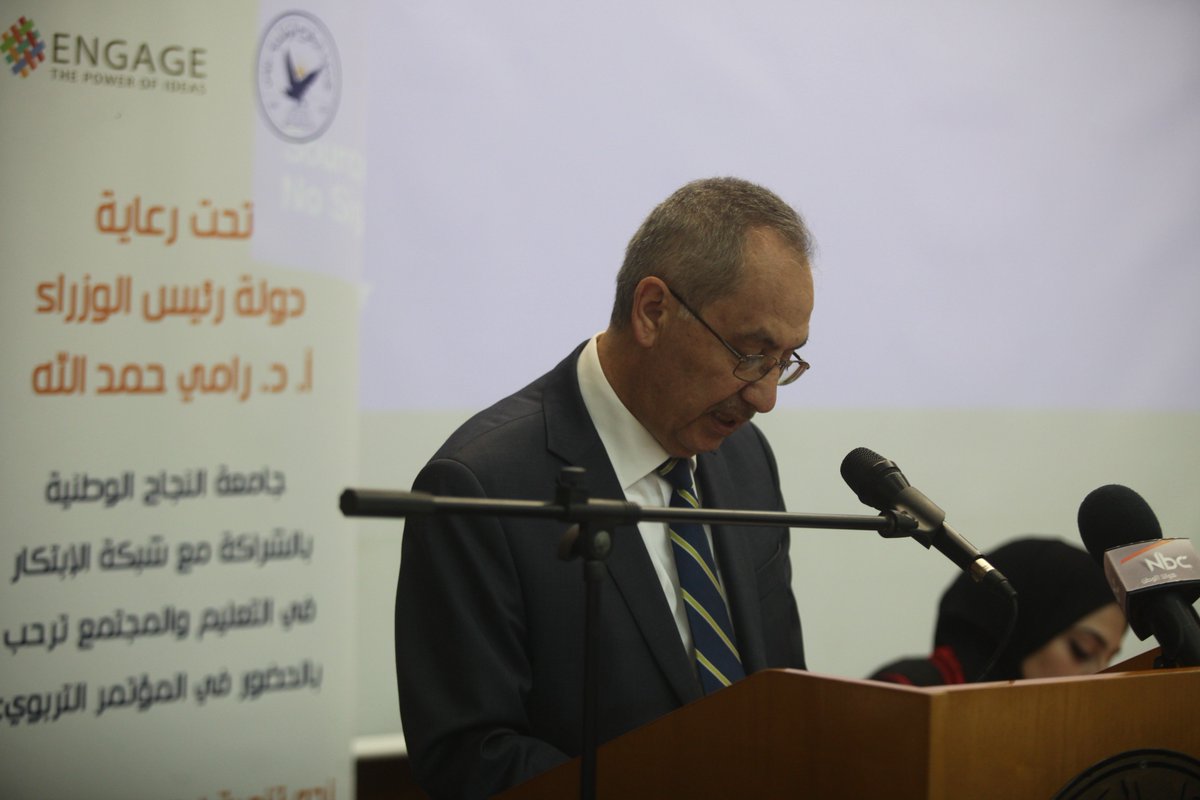 SocinnEngage's tweet photo. The opening remarks of the @SocinnEngage #EmotionalIntelligence Conference at @AnNajahUniv in #Palestine. Thank you to ENGAGE Vice-Chairman Anas Osta, The President of @AnNajahUniv, Caroline Egar from @PfChildren, &amp; Jawdat Sisan from @SocinnEngage for their remarks. https://t.co/TfFkxGKpAF