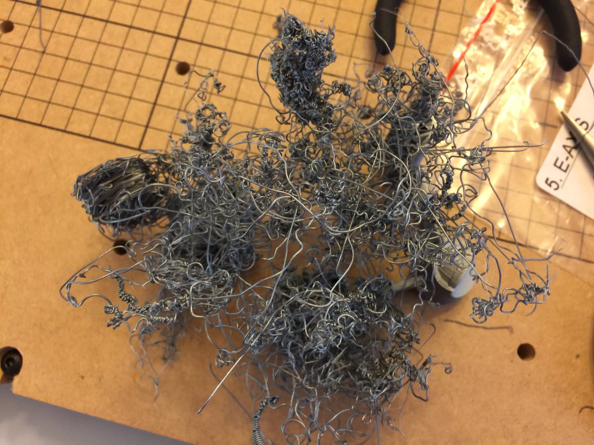 cardboardbits's tweet photo. It looks like my printer coughed out a plastic fur ball. 🤣 Fortunately only three parts failed. #3dprinting #ussenterprise #startrekpanic https://t.co/INmiE90FzE
