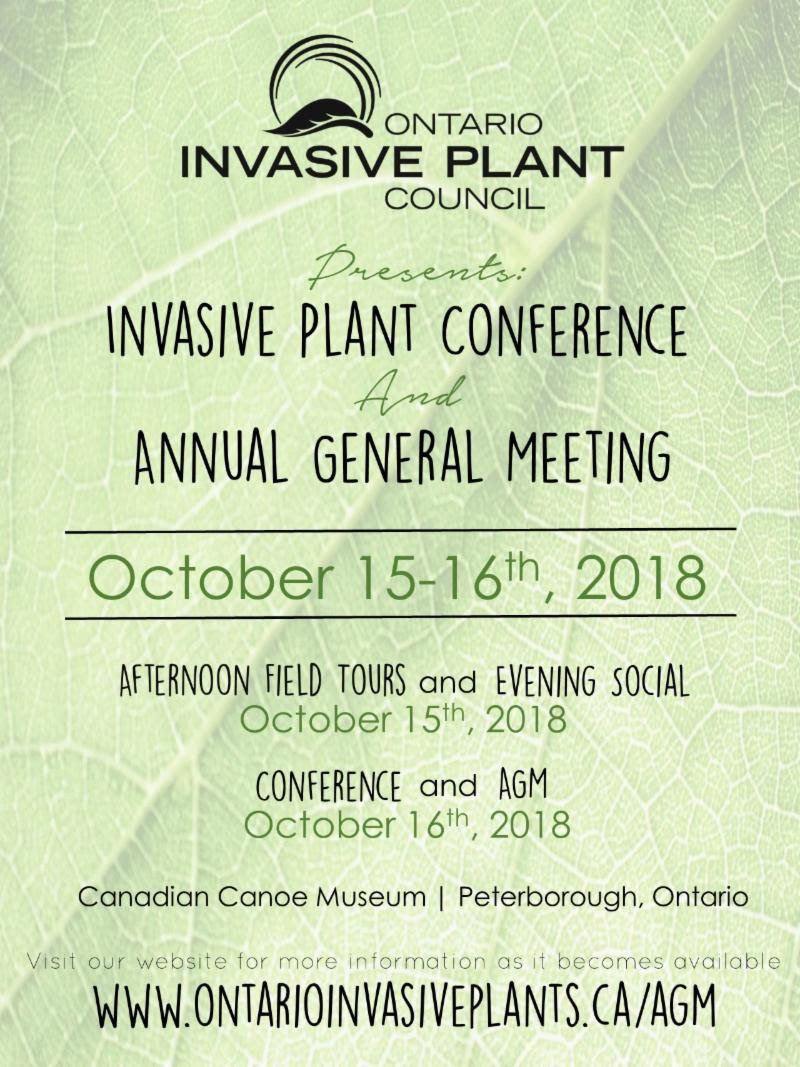 Save the date! Oct 15 &amp; 16 for @OIPC1 AGM in Peterborough.
