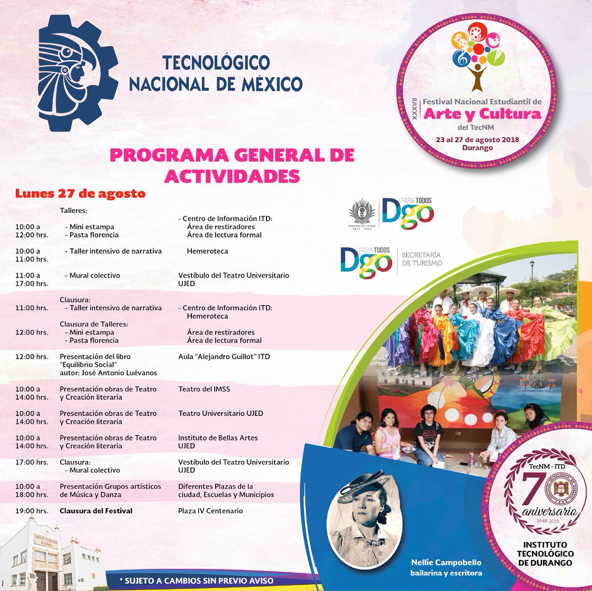 ITD_oficial's tweet photo. Consulta el Programa General de Actividades y todos los detalles del Festival en el siguiente enlace: https://t.co/Ik4lLtDXBK https://t.co/b6jqlDmdhb