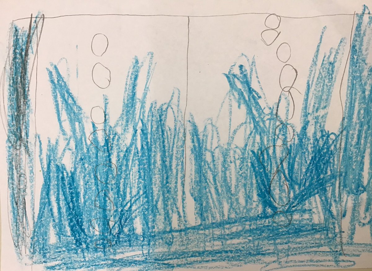 Slickclass4's tweet image. Rocks falling into water by Cooper, 1st grade #ErieExcellence #artsed #artsedchat