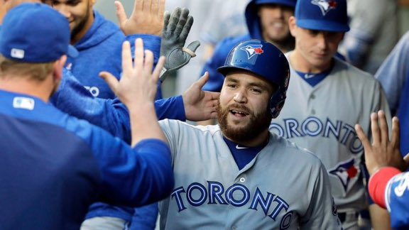EverySport5's tweet photo. #BlueJays⁠ ⁠Russell Martin becomes the 3rd Canadian-born player in MLB history to play in 1,600 career games, joining Larry Walker &amp; Matt Stairs. https://t.co/A4Ob37obOg
