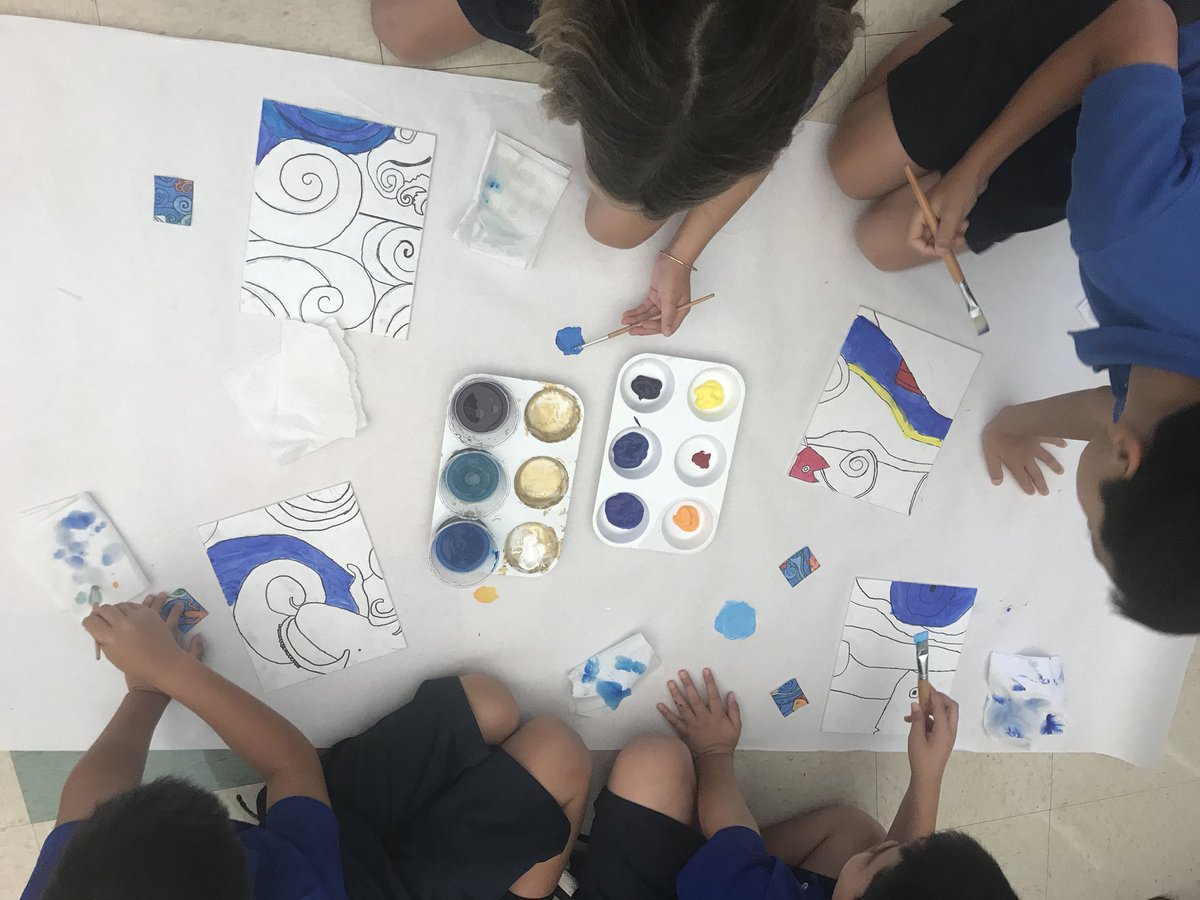 PapaEha's tweet photo. We are an ahupua’a. #collaboration #mural #livingincolor #pieceofthepuzzle #4thgrade https://t.co/4frkaSnGkB