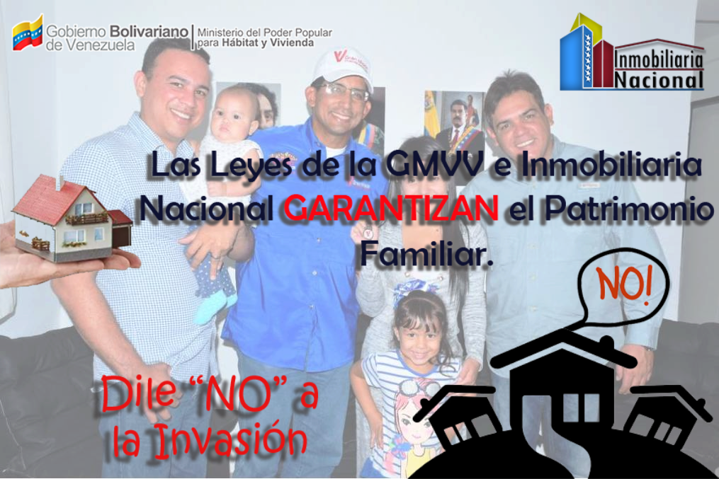 inmobiliariana_'s tweet photo. #NoTeDejesEngañar la #GMVV e #InmobiliariaNacional no promueve ningún tipo de apropiación de viviendas fuera de la ley. ¡Dile NO a la Invasión de Viviendas! https://t.co/hoHbT9gtzR