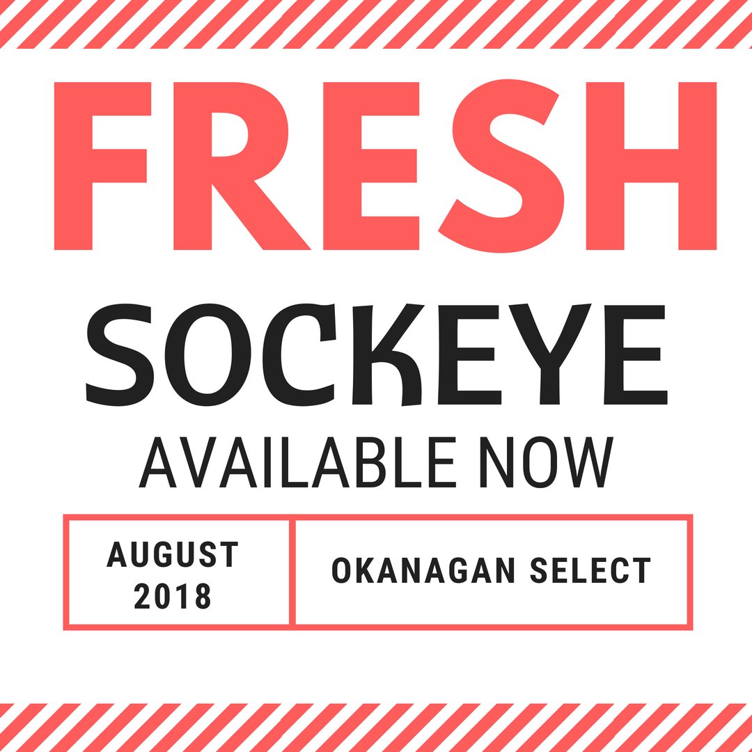 FRESH SOCKEYE AVAILABLE NOW
With our partnering Taaquiat fishery in Tofino, we will have troll caught, head-on/gutted available in Westbank today!
Please call 778-754-8001 to place your order!
For pick-up at 105-3535 Old Okanagan Hwy
#Fresh #Sockeye #Salmon #FreshSalmon #Okanagan