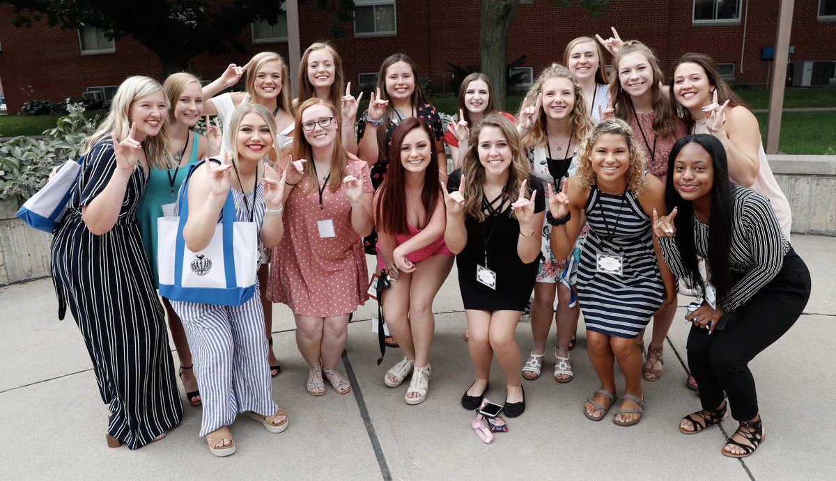 The <a href="/UNK_GreekLife/">UNK Fraternity and Sorority Life</a> sororities are ready and excited to welcome their new  members. Recruitment week wraps up tomorrow with their annual Bid Day  event. #UNKGreeks