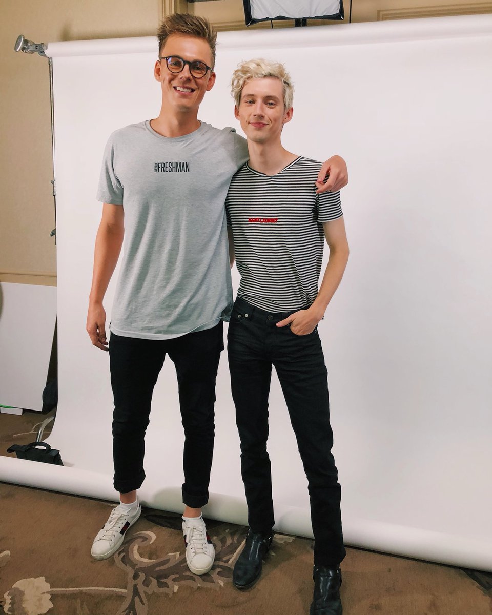 Just filmed something awesome with @troyesivan that won’t be out for a few months but I wanted to start preparing you now. #frentus #boyerased