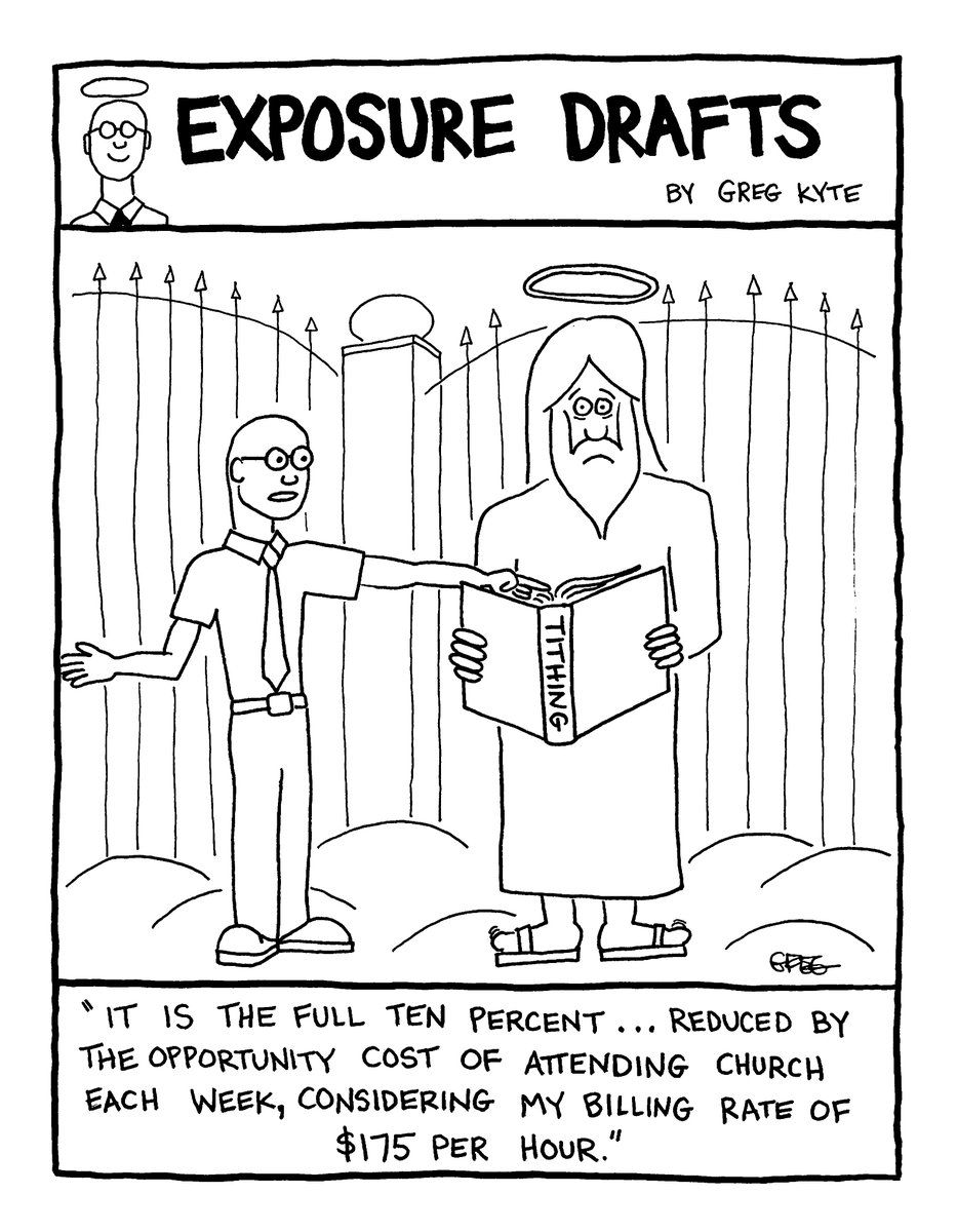 gregkyte's tweet photo. Not all accountants go to heaven. #ExposureDrafts #AccountingCartoon #accounting #CPA #cartoon #CPAlife #god #heaven #tithing #OpportunityCost #BillingRate @going_concern https://t.co/ysUsLTWa69 https://t.co/YFfaWgOCfo