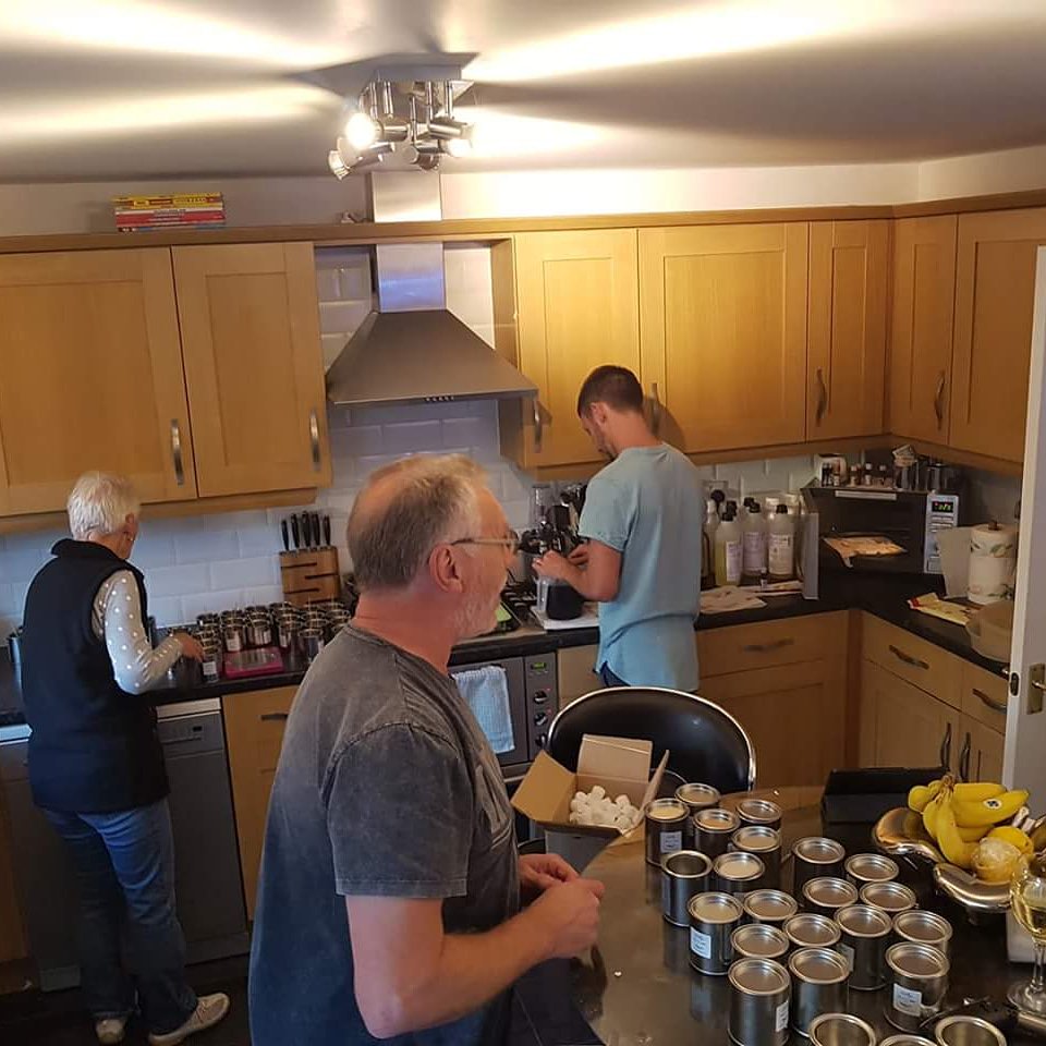 Quarter tonne of wax, 3000 labels, 1000 tins, 250 litres of oil nearly finished making stock for the big Chatsworth Country Fair. #stockingup #nearlythere #thousands #candles #melts #soywax #homemade #mattyscandles #chatsworthcountryfair