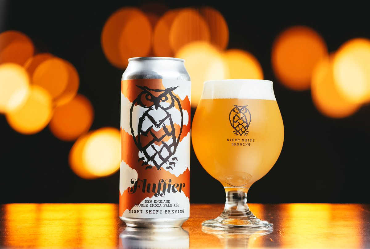 NightShiftBeer's tweet image. We made it... Fluffier. This big cousin of Fluffy is densely, seriously, citrus-ly hopped, but still pillowy as ever. Coming to the Taproom next Tuesday. #NSBRelease #DIPA