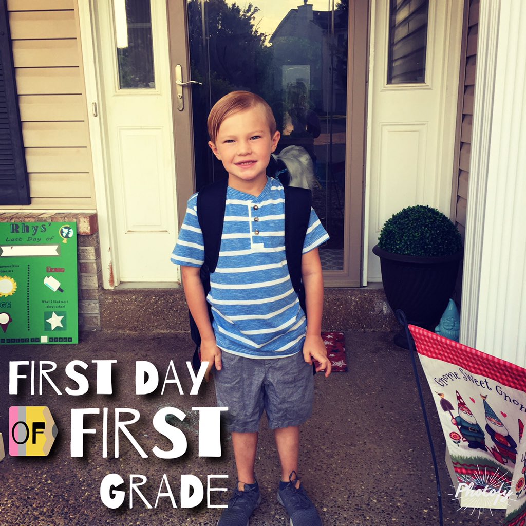 ashers1184's tweet photo. Watch out 1st grade... Rhys is coming for ya!
#WSDFirstDayFun https://t.co/usMgWL5rLS