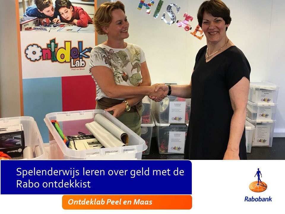 Rabobank Ontdekkist mogen overhandigen #ontdeklab Peel en Maas