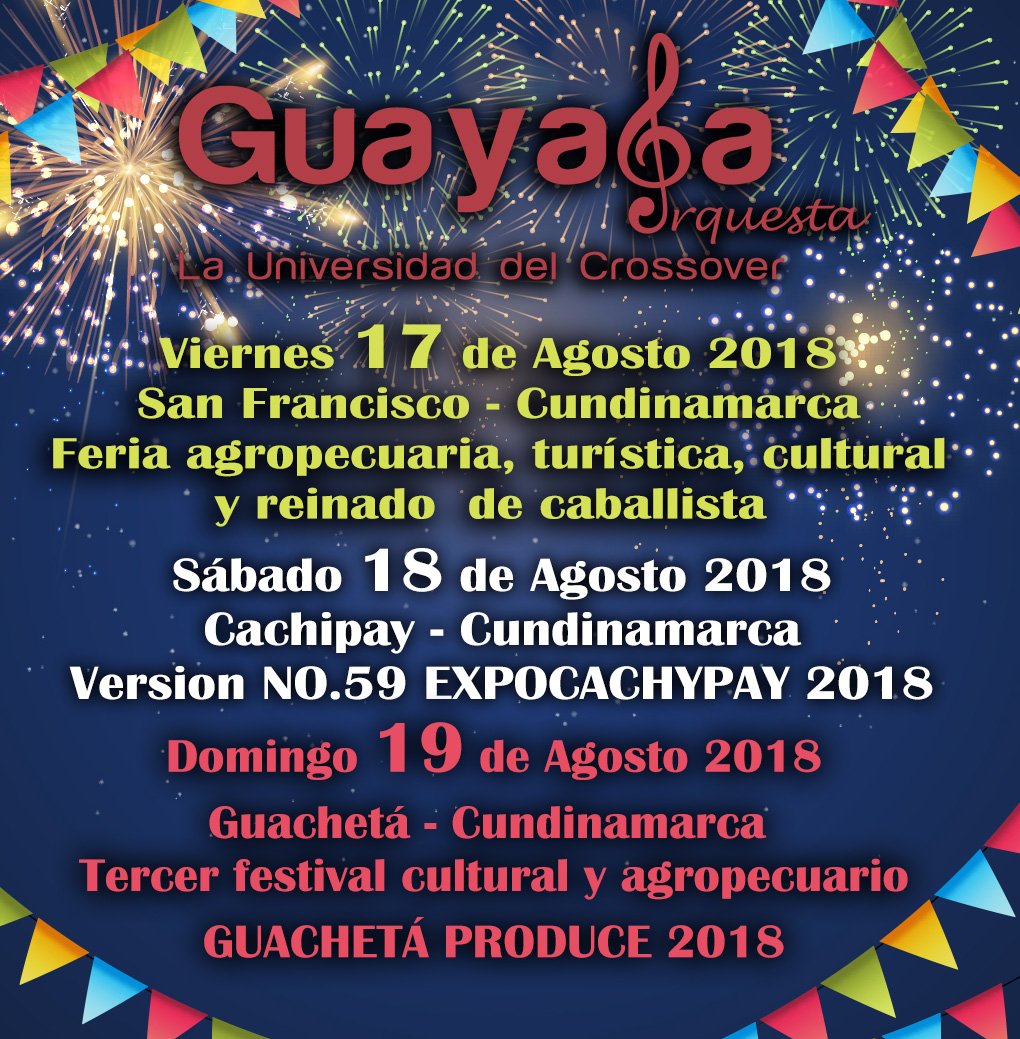 Este fin de semana nos vamos de rumba, a gozar este puente con todas las de la ley 🍻🎉 ¿Con quien? con Guayaba Orquesta