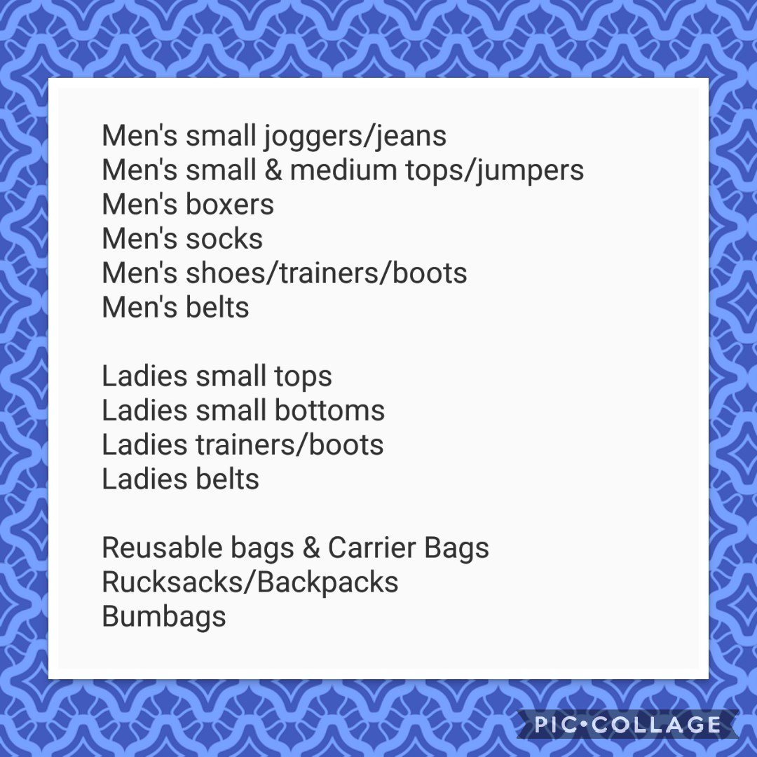 ITEMS WE NEED! Can you help we are running really low on these items as they always fly out! If you can #donate get in touch for local drop off points around #birmingham 👍 #OutreachAngels #homeless #outreach