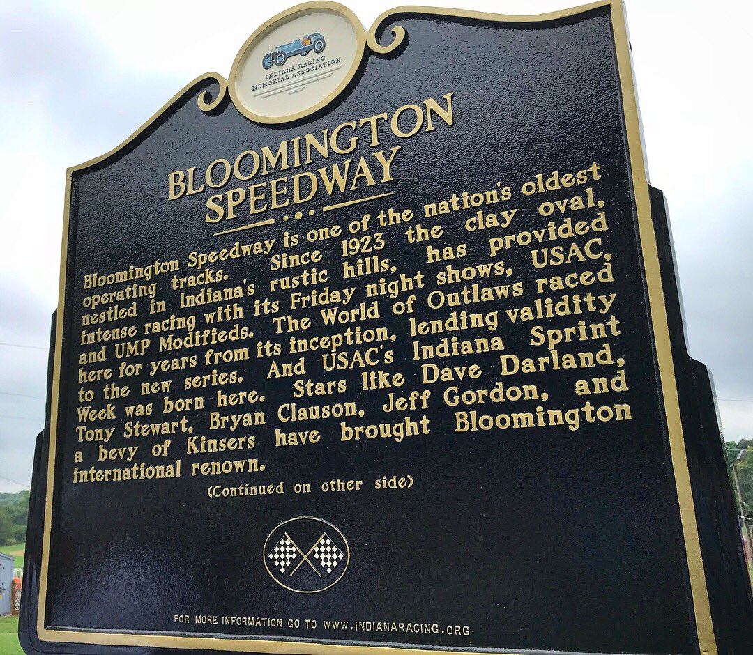 KinserRacing's tweet photo. Today at Bloomington Speedway we unveiled the Bloomington Speedway and The Racing Kinser’s plaque with stories shared about Bob, the entire Kinser family and the history of Bloomington Speedway. Thank you to everyone that attended, it was special. https://t.co/lvGDZ0QWRW