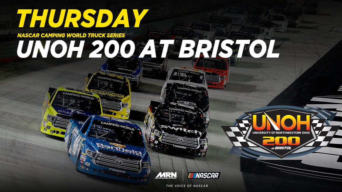 WNPV_Radio's tweet photo. The @NASCAR_Trucks are in Thunder Valley @BMSupdates tonight! Join @MRNRadio for the #UNOH200 at 8:00PM! Listen live on 98.5 & 1440 #WNPV. Also, online at https://t.co/ggMebwd5mp #MRNRace https://t.co/PcWDf4xKck