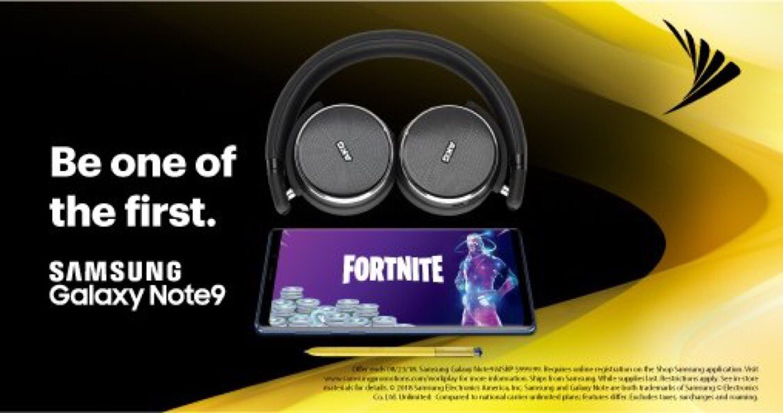1294Sprint's tweet photo. Pre-order the new super powerful Samsung Galaxy Note9 today and get a cool, free gaming accessory! #Sprint #Samsung #Note9 https://t.co/LgQCUf6gFC