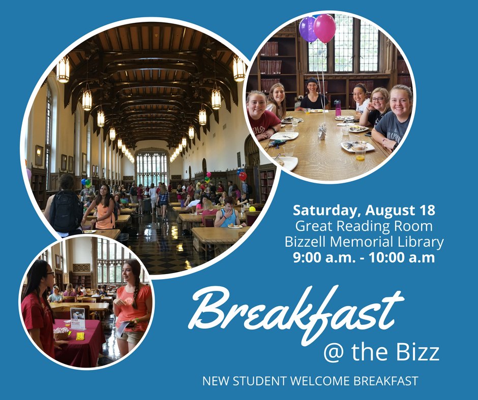 OU_Libraries's tweet photo. New students - Join us this Saturday for Breakfast @ the Bizz! We will be serving breakfast in the Great Reading Room from 9 to 10 am! #OUMoveIn218 @OU_2022 @OU_HRL @UofOklahoma https://t.co/2aeIZd7VfY