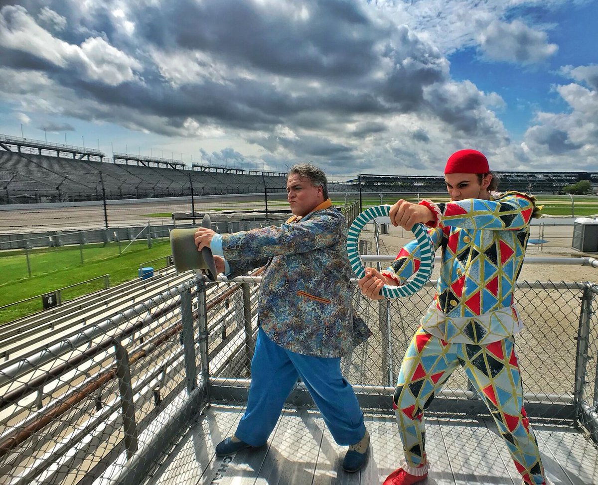 IMS's tweet photo. Look who's dropped by IMS! 🤡

@Cirque had some fun as they prepare for #Corteo at @TheFieldhouse Aug 22-26! https://t.co/JfBdPZdycc