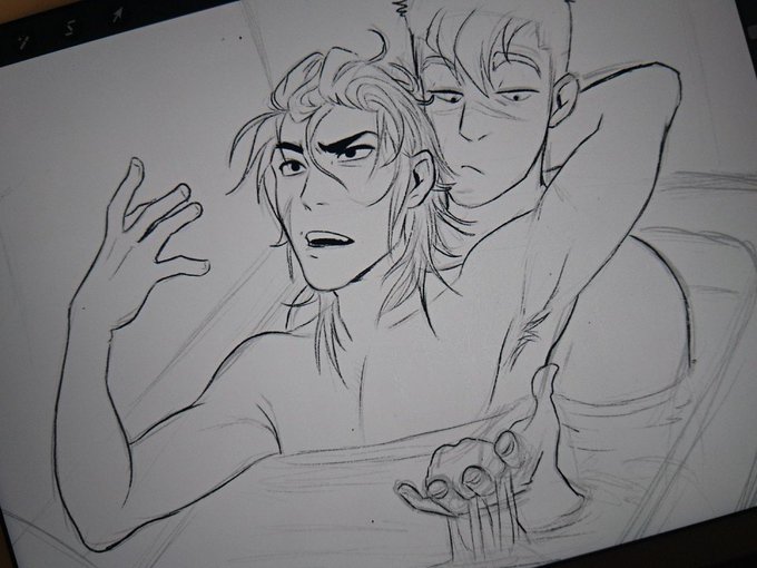 He's ranting about something but Shiro's clocked out and the bath bomb is really cool 