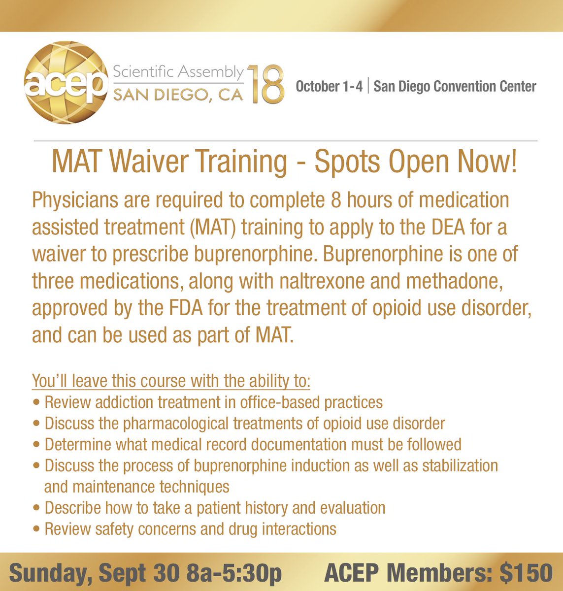 Acep Members On Twitter Want To Get Your Mat Waiver Join The