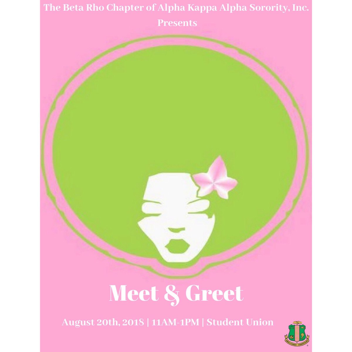 Calling all ShawU students! Members of the Beta Rho chapter of Alpha Kappa Alpha Sorority, Inc., wants to get to know you. Stop by the student union on Monday to meet current members and hear about the amazing programs we planned for the 2018-2019 academic year. #SHAWU #AKA1908