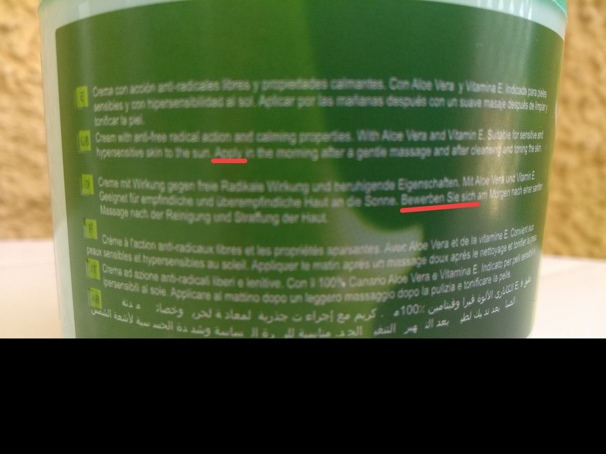 linguatools's tweet photo. Beim Bewerben nicht zu dick auftragen. #creme #translation https://t.co/ANn6KgzXks
