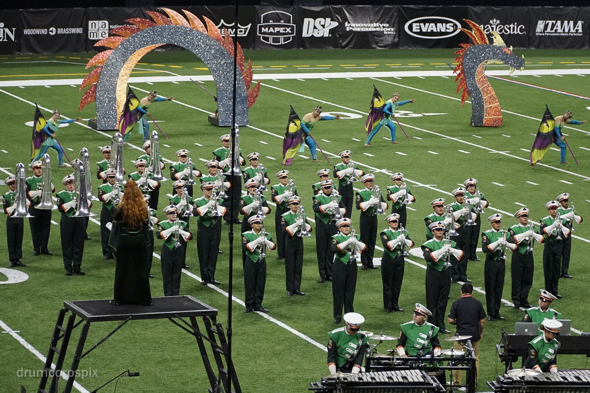 DrumCorpsPix's tweet photo. Pioneer // DCI Prelims #dci2018 #CelticDragons https://t.co/lmhrhEEtHz